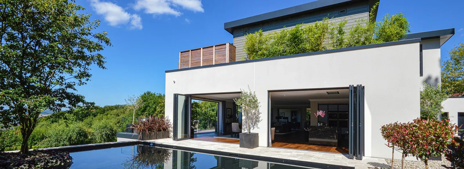 aluminium fascia soffits and copings for luxury residential build westerley